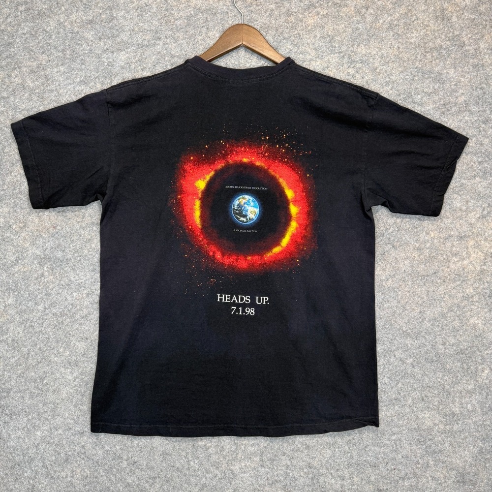 Vintage Armageddon Movie 1998 Promo T Shirt‎ XL Heads Up Michael Bay Rare 90s
